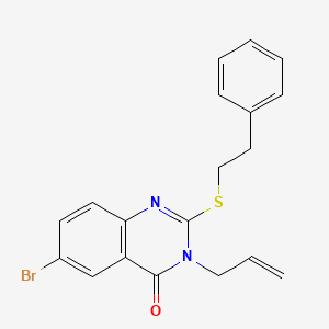 3-allyl-6-bromo-2-[(2-phenylethyl)thio]-4(3H)-quinazolinone