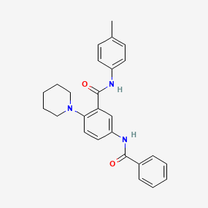 5-(benzoylamino)-N-(4-methylphenyl)-2-(1-piperidinyl)benzamide