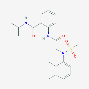 molecular formula C21H27N3O4S B3619154 2-{[N-(2,3-dimethylphenyl)-N-(methylsulfonyl)glycyl]amino}-N-isopropylbenzamide 