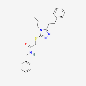 N-(4-methylbenzyl)-2-{[5-(2-phenylethyl)-4-propyl-4H-1,2,4-triazol-3-yl]thio}acetamide