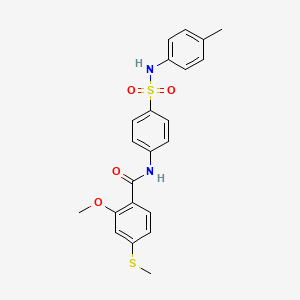 2-methoxy-N-(4-{[(4-methylphenyl)amino]sulfonyl}phenyl)-4-(methylthio)benzamide