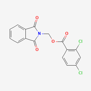 molecular formula C16H9Cl2NO4 B3619235 (1,3-dioxo-1,3-dihydro-2H-isoindol-2-yl)methyl 2,4-dichlorobenzoate 