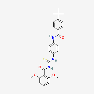 N-[({4-[(4-tert-butylbenzoyl)amino]phenyl}amino)carbonothioyl]-2,6-dimethoxybenzamide