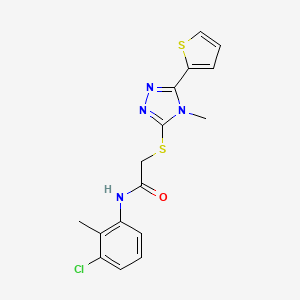 N-(3-chloro-2-methylphenyl)-2-{[4-methyl-5-(2-thienyl)-4H-1,2,4-triazol-3-yl]thio}acetamide