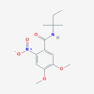 molecular formula C14H20N2O5 B3619288 N-(1,1-dimethylpropyl)-4,5-dimethoxy-2-nitrobenzamide 