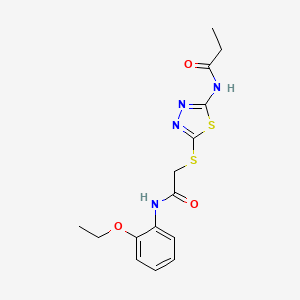 N-[5-({[(2-ETHOXYPHENYL)CARBAMOYL]METHYL}SULFANYL)-1,3,4-THIADIAZOL-2-YL]PROPANAMIDE