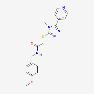 N-(4-methoxybenzyl)-2-{[4-methyl-5-(4-pyridinyl)-4H-1,2,4-triazol-3-yl]thio}acetamide