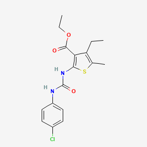 ETHYL 2-{[(4-CHLOROANILINO)CARBONYL]AMINO}-4-ETHYL-5-METHYL-3-THIOPHENECARBOXYLATE