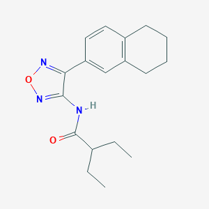 molecular formula C18H23N3O2 B361937 2-ethyl-N-[4-(5,6,7,8-tetrahydro-2-naphthalenyl)-1,2,5-oxadiazol-3-yl]butanamide CAS No. 912909-98-9
