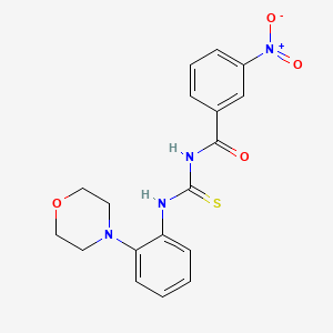 molecular formula C18H18N4O4S B3619382 N-({[2-(4-morpholinyl)phenyl]amino}carbonothioyl)-3-nitrobenzamide 