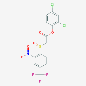 molecular formula C15H8Cl2F3NO5S B3619384 2,4-dichlorophenyl {[2-nitro-4-(trifluoromethyl)phenyl]sulfinyl}acetate 