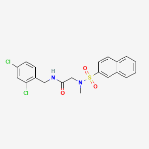 molecular formula C20H18Cl2N2O3S B3619390 N~1~-(2,4-dichlorobenzyl)-N~2~-methyl-N~2~-(2-naphthylsulfonyl)glycinamide 