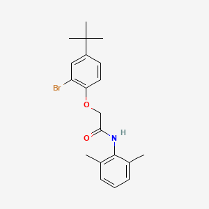 molecular formula C20H24BrNO2 B3619406 2-(2-bromo-4-tert-butylphenoxy)-N-(2,6-dimethylphenyl)acetamide 