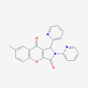 molecular formula C22H15N3O3 B361941 7-Methyl-1,2-di(2-pyridinyl)-1,2-dihydrochromeno[2,3-c]pyrrole-3,9-dione CAS No. 886142-48-9