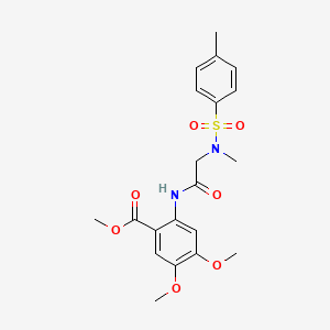 molecular formula C20H24N2O7S B3619426 methyl 4,5-dimethoxy-2-({N-methyl-N-[(4-methylphenyl)sulfonyl]glycyl}amino)benzoate 