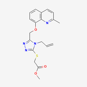 METHYL 2-[(5-{[(2-METHYLQUINOLIN-8-YL)OXY]METHYL}-4-(PROP-2-EN-1-YL)-4H-1,2,4-TRIAZOL-3-YL)SULFANYL]ACETATE