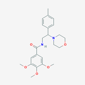 molecular formula C23H30N2O5 B361944 3,4,5-trimethoxy-N-(2-morpholino-2-(p-tolyl)ethyl)benzamide CAS No. 898601-56-4