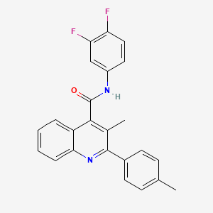 N-(3,4-difluorophenyl)-3-methyl-2-(4-methylphenyl)-4-quinolinecarboxamide