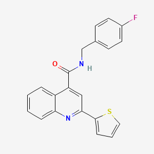 N-[(4-FLUOROPHENYL)METHYL]-2-(THIOPHEN-2-YL)QUINOLINE-4-CARBOXAMIDE