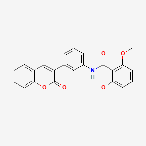 molecular formula C24H19NO5 B3619492 2,6-dimethoxy-N-[3-(2-oxo-2H-chromen-3-yl)phenyl]benzamide 