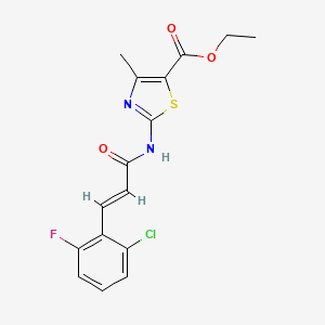 molecular formula C16H14ClFN2O3S B3619501 ethyl 2-{[3-(2-chloro-6-fluorophenyl)acryloyl]amino}-4-methyl-1,3-thiazole-5-carboxylate 