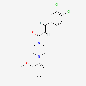 molecular formula C20H20Cl2N2O2 B3619515 1-[3-(3,4-dichlorophenyl)acryloyl]-4-(2-methoxyphenyl)piperazine 