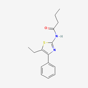 molecular formula C15H18N2OS B3619520 N-(5-ethyl-4-phenyl-1,3-thiazol-2-yl)butanamide 