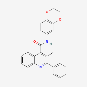 N-(2,3-dihydro-1,4-benzodioxin-6-yl)-3-methyl-2-phenylquinoline-4-carboxamide