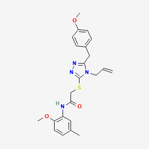 2-{[5-(4-methoxybenzyl)-4-(prop-2-en-1-yl)-4H-1,2,4-triazol-3-yl]sulfanyl}-N-(2-methoxy-5-methylphenyl)acetamide