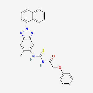 N-({[6-methyl-2-(1-naphthyl)-2H-1,2,3-benzotriazol-5-yl]amino}carbonothioyl)-2-phenoxyacetamide