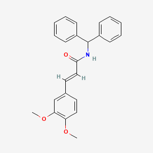 molecular formula C24H23NO3 B3619588 (2E)-3-(3,4-dimethoxyphenyl)-N-(diphenylmethyl)prop-2-enamide 