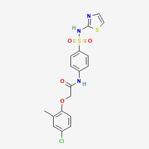 molecular formula C18H16ClN3O4S2 B3619596 2-(4-CHLORO-2-METHYLPHENOXY)-N-{4-[(13-THIAZOL-2-YL)SULFAMOYL]PHENYL}ACETAMIDE 