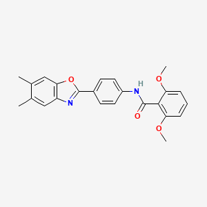 N-[4-(5,6-dimethyl-1,3-benzoxazol-2-yl)phenyl]-2,6-dimethoxybenzamide