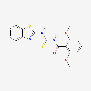 N-[(1,3-benzothiazol-2-ylamino)carbonothioyl]-2,6-dimethoxybenzamide