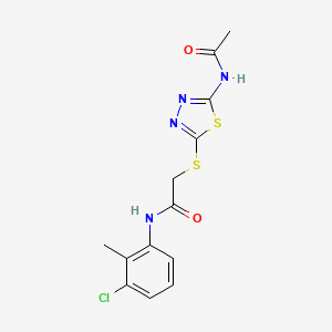 2-{[5-(acetylamino)-1,3,4-thiadiazol-2-yl]thio}-N-(3-chloro-2-methylphenyl)acetamide