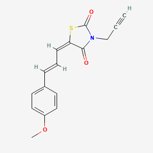 (5E)-5-[(E)-3-(4-methoxyphenyl)prop-2-enylidene]-3-prop-2-ynyl-1,3-thiazolidine-2,4-dione