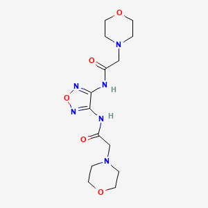 molecular formula C14H22N6O5 B3619654 2-morpholin-4-yl-N-[4-[(2-morpholin-4-ylacetyl)amino]-1,2,5-oxadiazol-3-yl]acetamide 