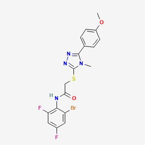 N-(2-bromo-4,6-difluorophenyl)-2-{[5-(4-methoxyphenyl)-4-methyl-4H-1,2,4-triazol-3-yl]sulfanyl}acetamide