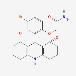 2-[4-Bromo-2-(1,8-dioxo-2,3,4,5,6,7,9,10-octahydroacridin-9-yl)phenoxy]acetamide