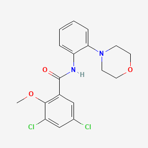 3,5-dichloro-2-methoxy-N-[2-(4-morpholinyl)phenyl]benzamide