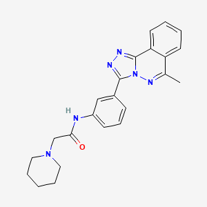 molecular formula C23H24N6O B3619762 N-(3-{6-METHYL-[1,2,4]TRIAZOLO[3,4-A]PHTHALAZIN-3-YL}PHENYL)-2-(PIPERIDIN-1-YL)ACETAMIDE 