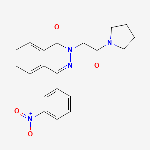 4-(3-NITROPHENYL)-2-[2-OXO-2-(PYRROLIDIN-1-YL)ETHYL]-1,2-DIHYDROPHTHALAZIN-1-ONE