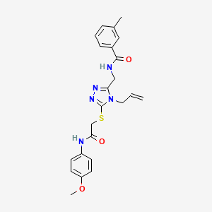 molecular formula C23H25N5O3S B3619779 N-{[5-({2-[(4-methoxyphenyl)amino]-2-oxoethyl}sulfanyl)-4-(prop-2-en-1-yl)-4H-1,2,4-triazol-3-yl]methyl}-3-methylbenzamide 