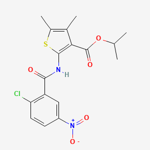 propan-2-yl 2-{[(2-chloro-5-nitrophenyl)carbonyl]amino}-4,5-dimethylthiophene-3-carboxylate