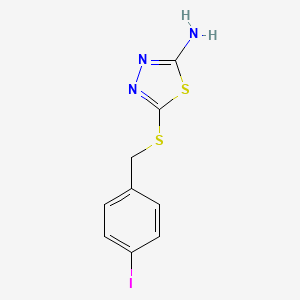 5-[(4-iodobenzyl)thio]-1,3,4-thiadiazol-2-amine