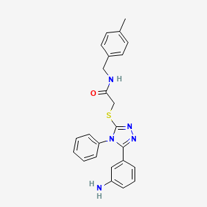 2-{[5-(3-aminophenyl)-4-phenyl-4H-1,2,4-triazol-3-yl]sulfanyl}-N-(4-methylbenzyl)acetamide