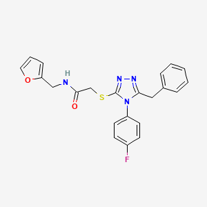 2-{[5-benzyl-4-(4-fluorophenyl)-4H-1,2,4-triazol-3-yl]thio}-N-(2-furylmethyl)acetamide