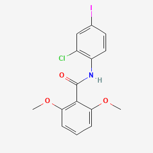 molecular formula C15H13ClINO3 B3619829 N-(2-chloro-4-iodophenyl)-2,6-dimethoxybenzamide 