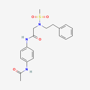 N-(4-acetamidophenyl)-2-[methylsulfonyl(2-phenylethyl)amino]acetamide