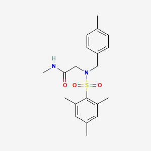 N-methyl-2-[(4-methylphenyl)methyl-(2,4,6-trimethylphenyl)sulfonylamino]acetamide